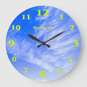 Wolkenbild für die Runde-große-Wand-Uhr Große Wanduhr