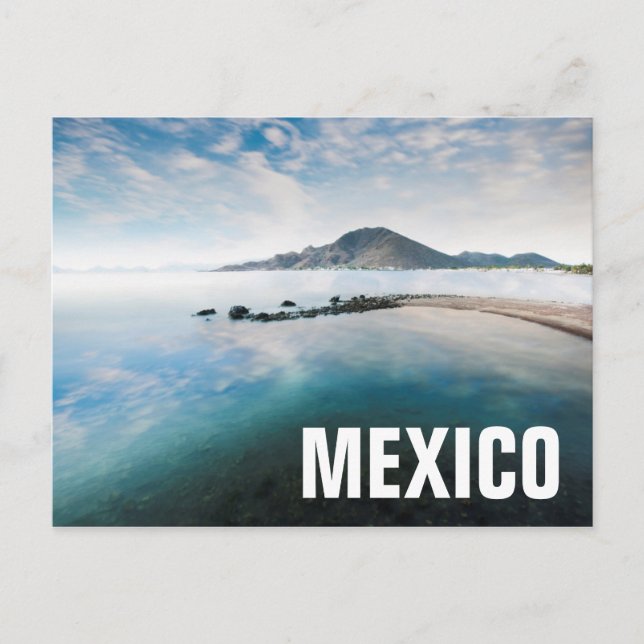 Wolkenblauer Himmel im See Postkarte (Vorderseite)