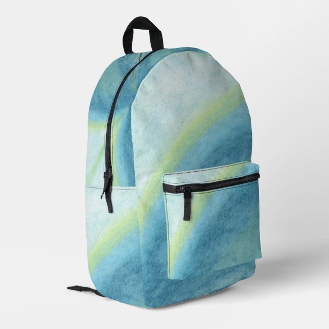 Wolkenbruch Bedruckter Rucksack (Rückseitige Ecke links)