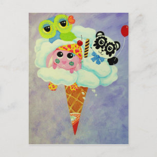 Wolkencreme Postkarte