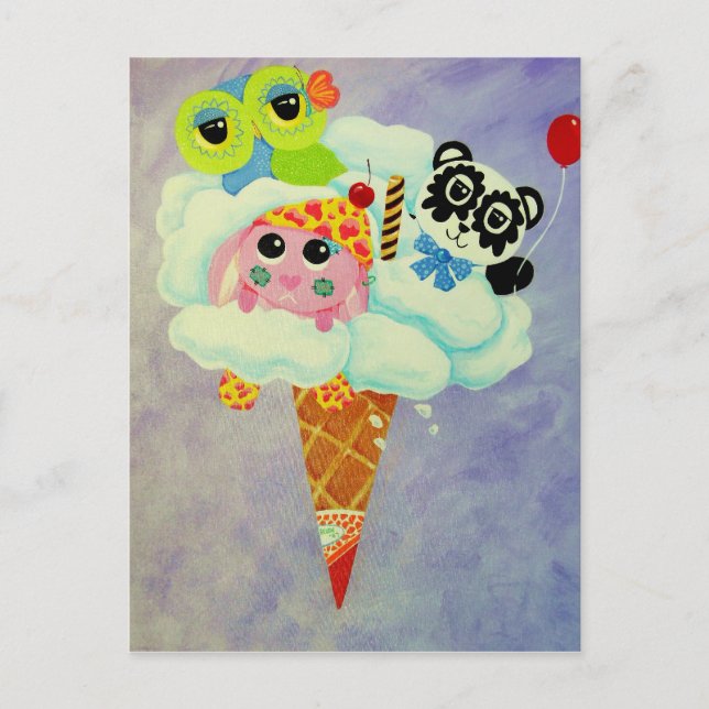 Wolkencreme Postkarte (Vorderseite)