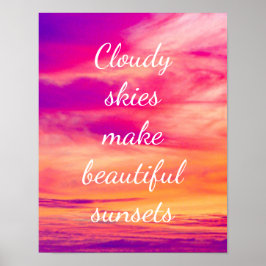 Wolkendecke machen schöne Sonnenuntergänge Poster