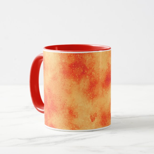Wolkeneffekt Orange Tasse (Vorderseite Links)