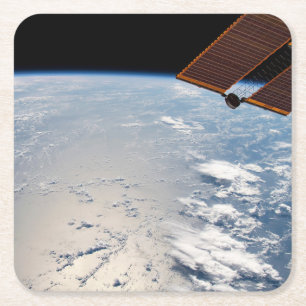 Wolkenformationen rund um den Sonnenuntergang vor  Rechteckiger Pappuntersetzer