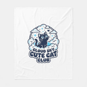 Wolkenhimmel Süße Katze Haustierliebhaber Shirt Ku Fleecedecke