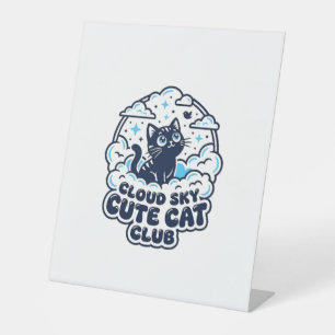 Wolkenhimmel Süße Katze Haustierliebhaber-Shirt Ku Sockelschild