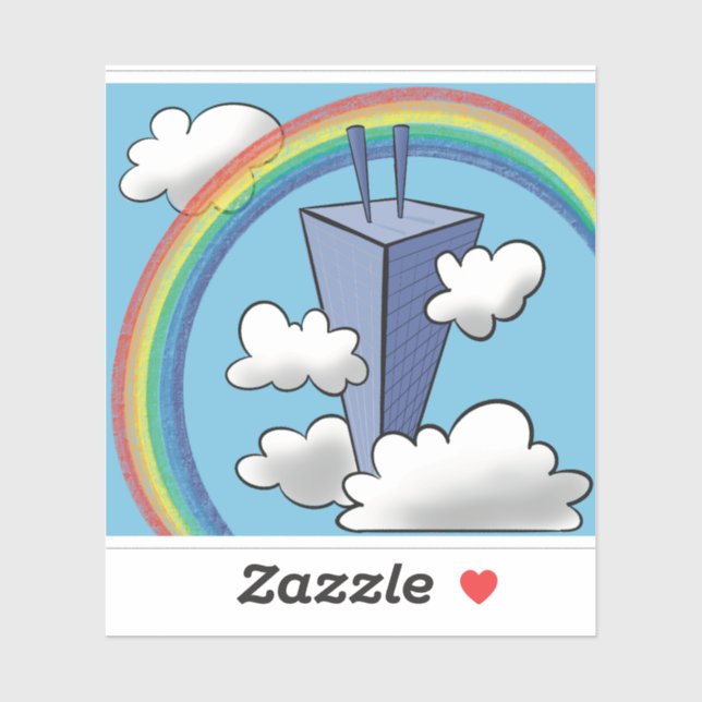 Wolkenkratzer Aufkleber (Blatt)