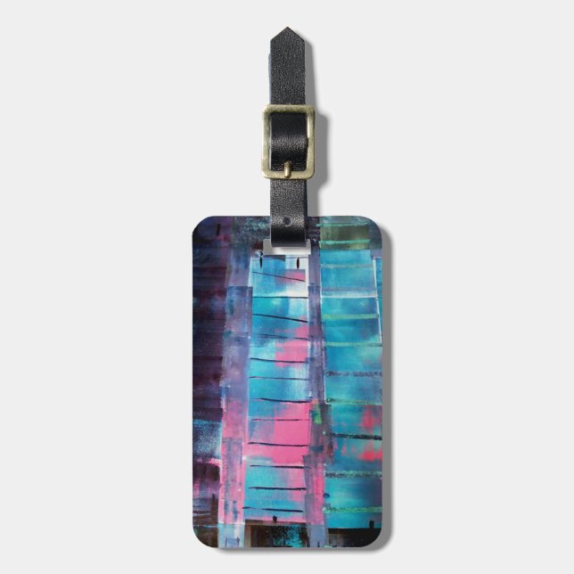 Wolkenkratzer Gepäckanhänger (Vorderseite vertikal)