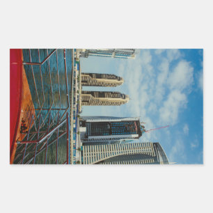 Wolkenkratzer im Hafen von Dubai Rechteckiger Aufkleber