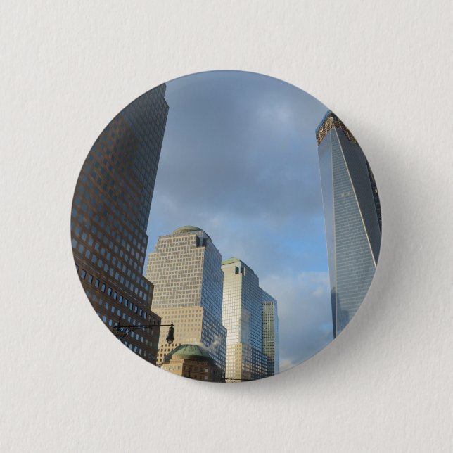Wolkenkratzer in New York Button (Vorderseite)