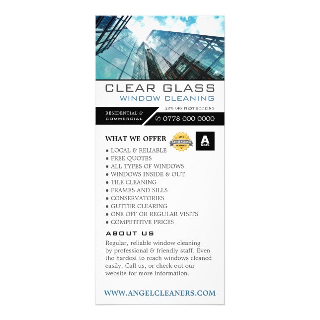 Wolkenkratzer, Liste der Reinigungspreise Werbekarte (Vorne)