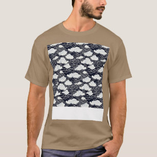 Wolkenkratzer nahtloses Muster Himmelswelt flatter T-Shirt
