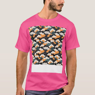 Wolkenkratzer nahtloses Muster Himmelswelt flatter T-Shirt