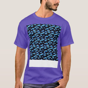 Wolkenkratzer nahtloses Muster Himmelswelt flatter T-Shirt