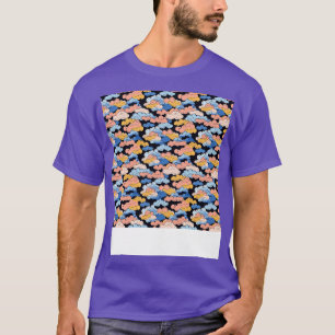 Wolkenkratzer nahtloses Muster Himmelswelt flatter T-Shirt