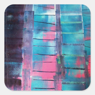 Wolkenkratzer Quadratischer Aufkleber