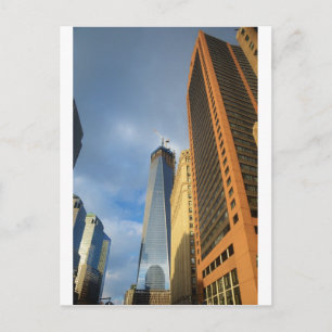 Wolkenkratzer-Reflexionen von New York Postkarte