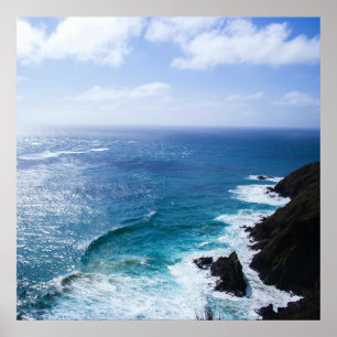 Wolkenkratzer Sommersaison mit Kliff Poster