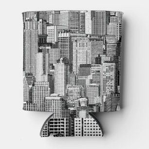 Wolkenkratzer Stadt Isometric Seamless Textur Dosenkühler