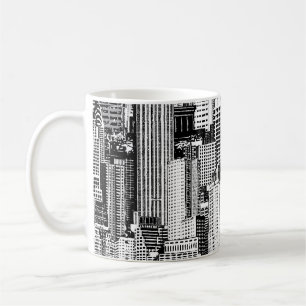 Wolkenkratzer Stadt Isometric Seamless Textur Kaffeetasse