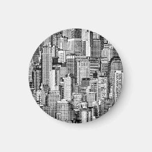 Wolkenkratzer Stadt Isometric Seamless Textur Magnet