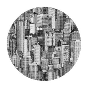 Wolkenkratzer Stadt Isometric Seamless Textur Schneidebrett