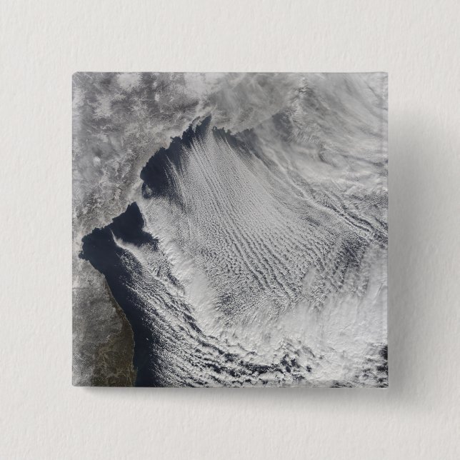 Wolkenkratzer über dem japanischen Meer Button (Vorderseite)