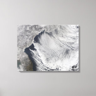 Wolkenkratzer über dem japanischen Meer Leinwanddruck