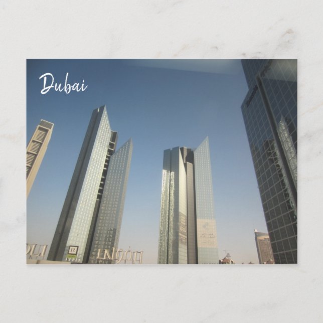 Wolkenkratzer von Dubai Postkarte (Vorderseite)