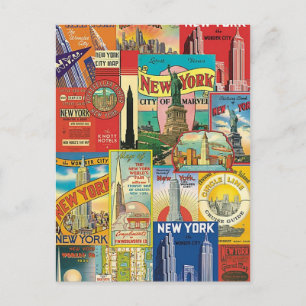 Wolkenkratzer von New York Postkarte