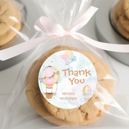 Wolkenluftballons Kindergeburtstag Runder Aufkleber