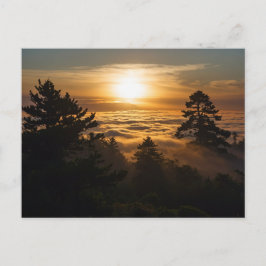 Wolkenmeer mit Sonnenuntergang Postkarte