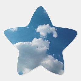 Wolkenmischung Stern-Aufkleber