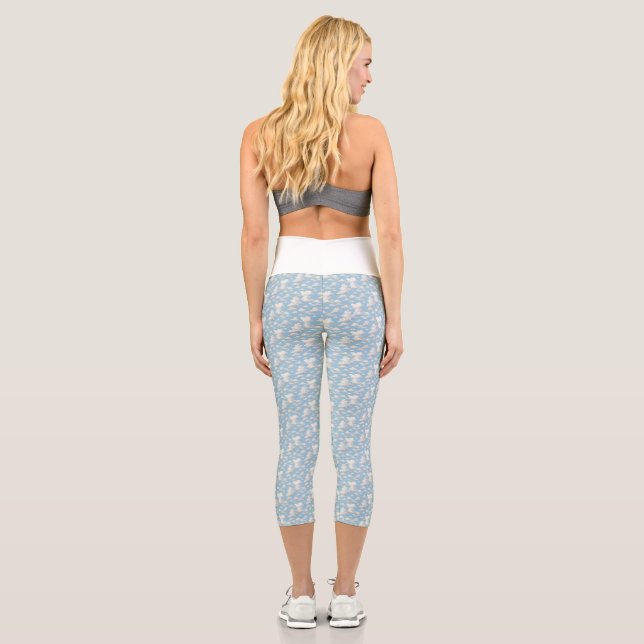 Wolkenmuster  capri leggings (Rückseite)