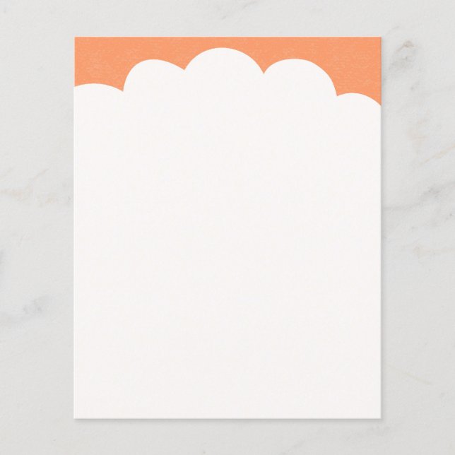 Wolkenoberflächen - Pfirsich Flyer (Vorne)