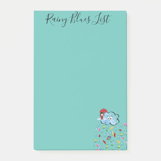 Wolkenschildkröten Post-it Klebezettel (Vorderseite)