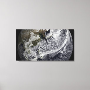 Wolkensimulation eines Singletages 3 Leinwanddruck