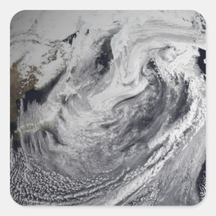 Wolkensimulation eines Singletages Quadratischer Aufkleber