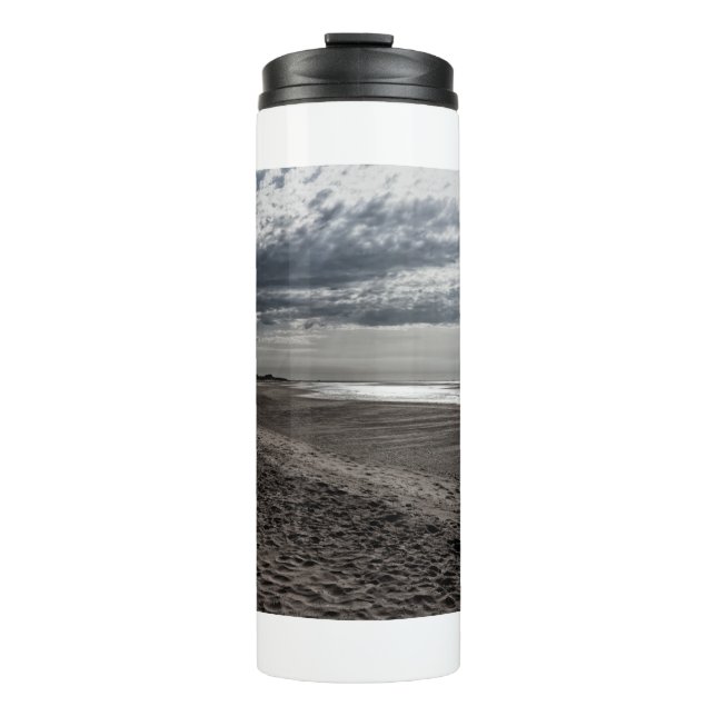 Wolkenstrand an der Nordsee Thermosbecher (Vorderseite)