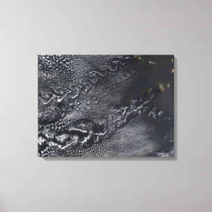 Wolkenturbulenzen über den Kap-Verde Inseln Leinwanddruck