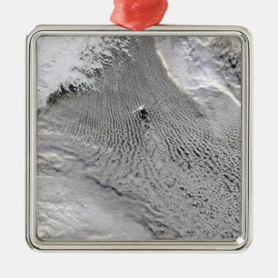 Wolkenturbulenzen vor Insel Jan.s Mayen Silbernes Ornament