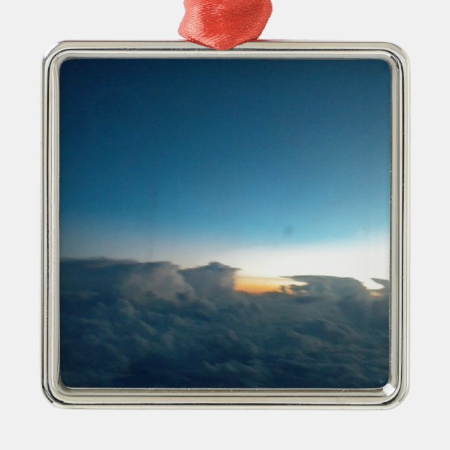 Wolkenvögel Silbernes Ornament (Vorne)