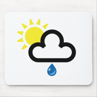 Wolkesun-Regen-Symbol Mousepad