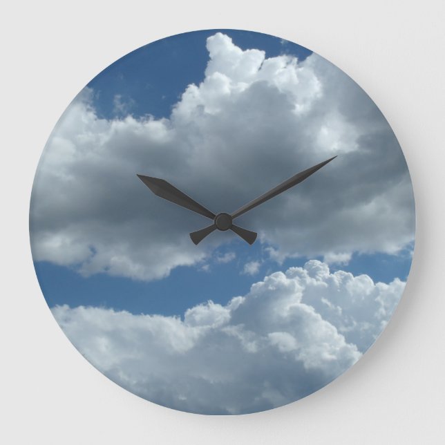 wolkige Tage Große Wanduhr (Vorderseite)