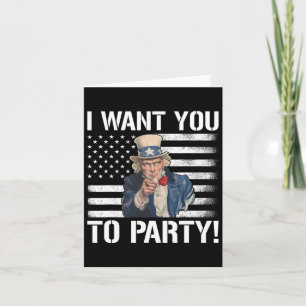 Woll dir Party Uncle Sam Funny 4. Juli Karte