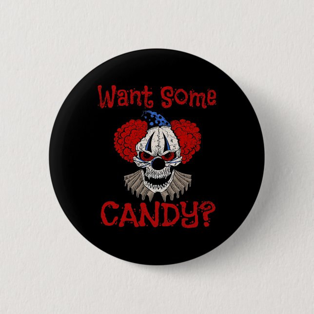 Woll ein wenig Beängstigenden kandy gestörten böse Button (Vorderseite)