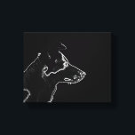 Woll eines Hundes | White on Black Digital Foto Sk Leinwanddruck<br><div class="desc">Woll eines Hundes | White on Black Digital Foto Sketch Canvas Print</div>