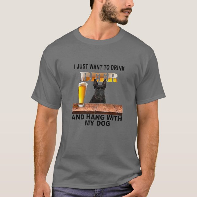 Woll einfach, Bier zu trinken T-Shirt (Vorderseite)