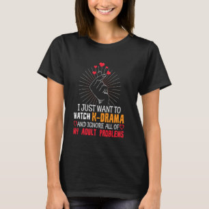 Woll einfach Kdrama Korean Heart Finger K-Dr. zu s T-Shirt