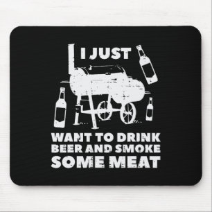 Woll einfach, um Grill etwas Fleisch Spaß Grillen Mousepad